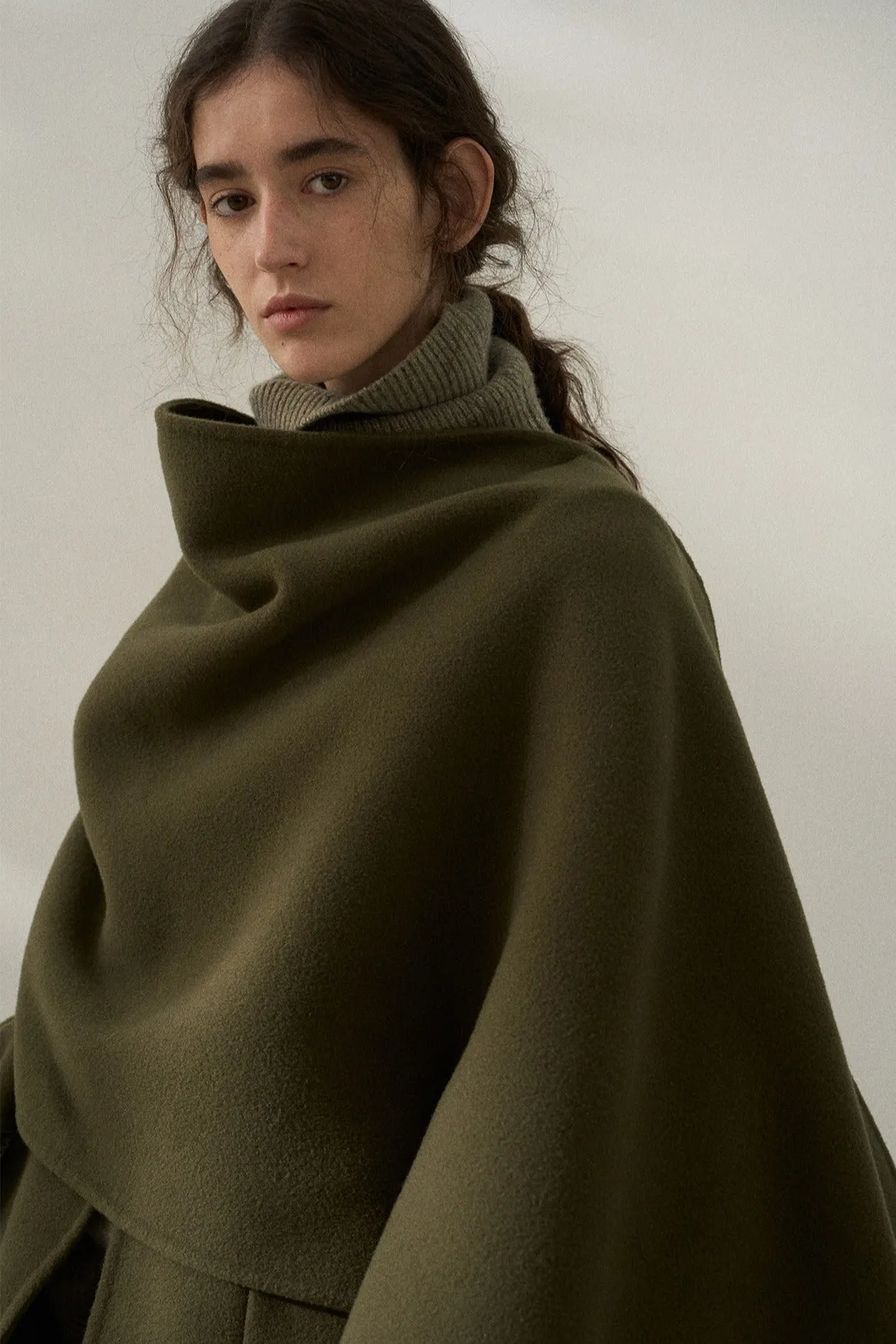 100% wool two-piece scarf and coat | 3 olor