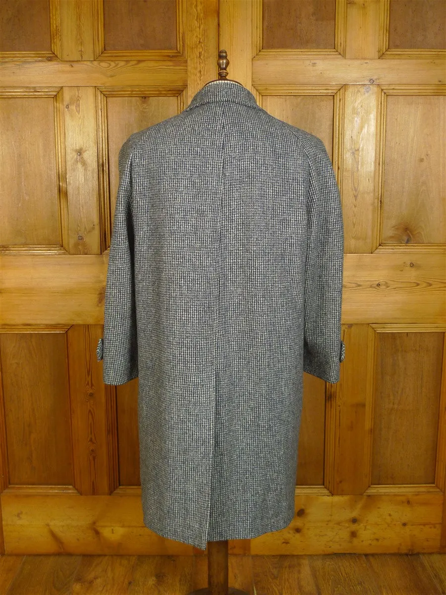 24/0959 vintage heavyweight grey check tweed raglan sleeve overcoat 44-45