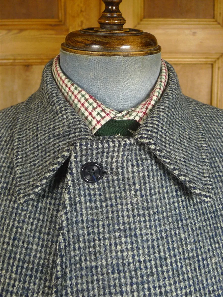 24/0959 vintage heavyweight grey check tweed raglan sleeve overcoat 44-45