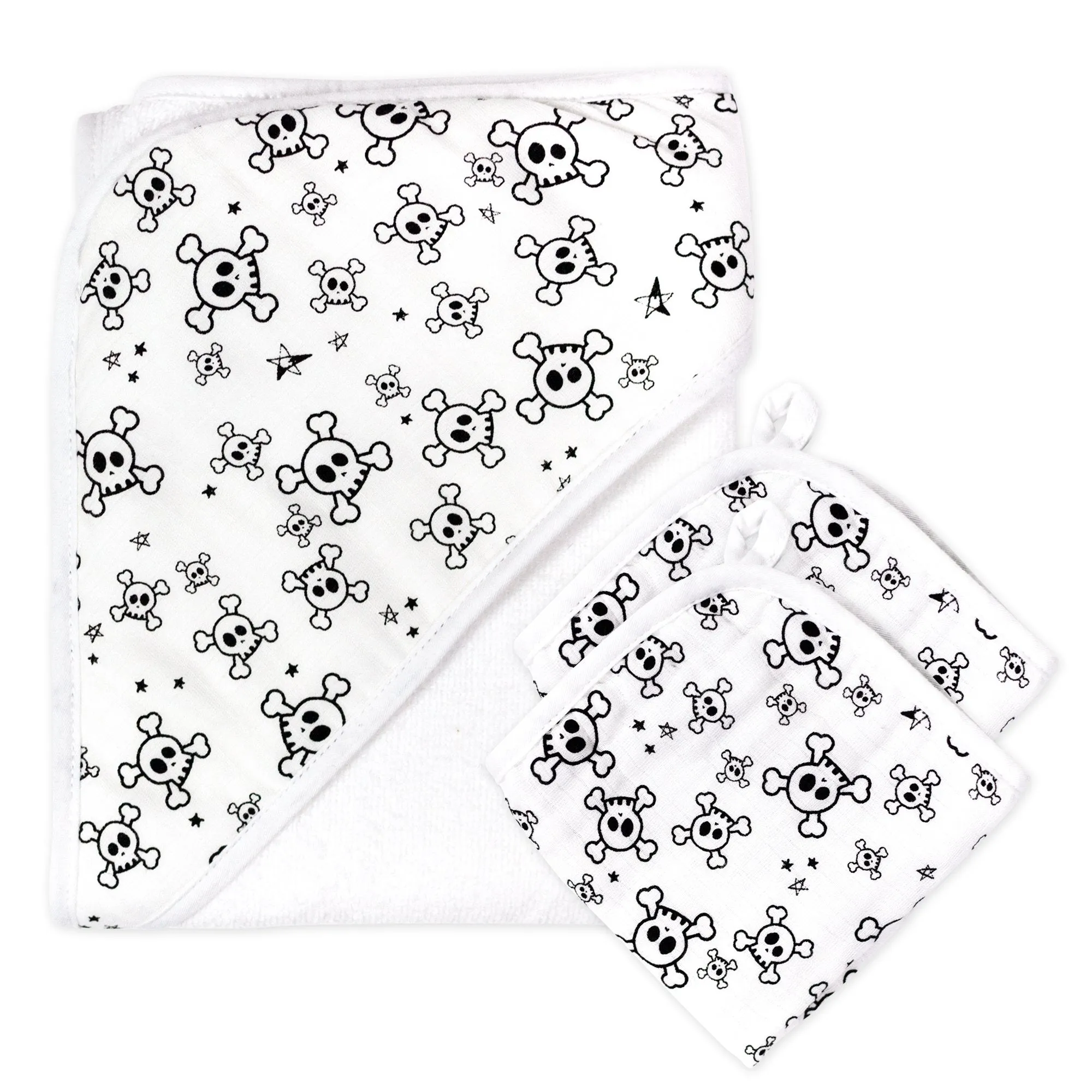 3-Piece Organic Cotton Hooded Towel Set