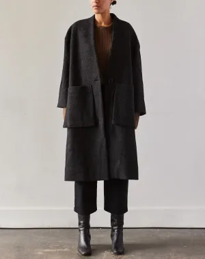 7115 Pockets Long Coat, Charcoal