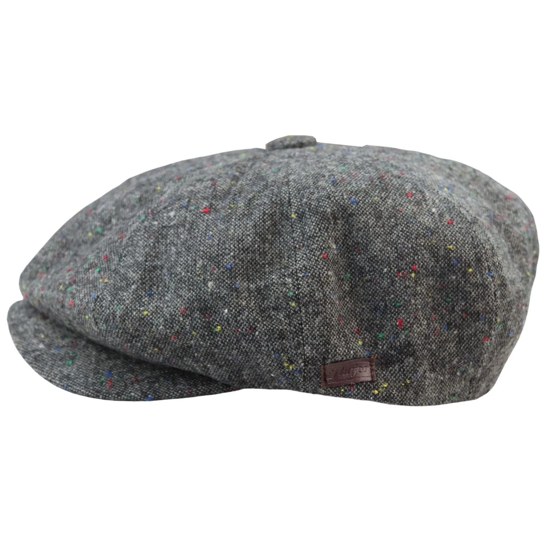 8 Panel Baker Boy Cap Shelby Hat Wool VIntage Tweed Classic Brown Grey Razor