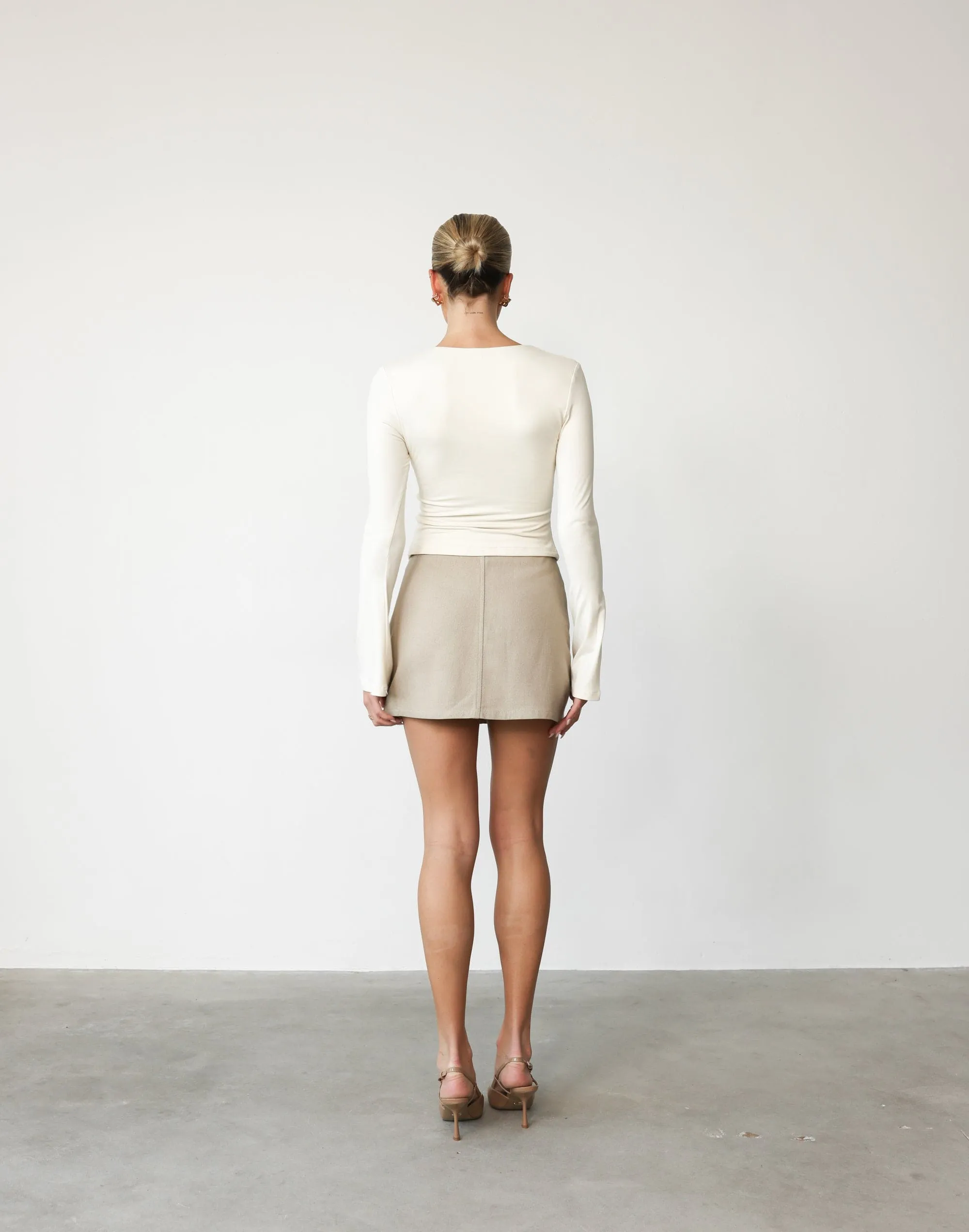 Althea Long Sleeve Top (Oat)