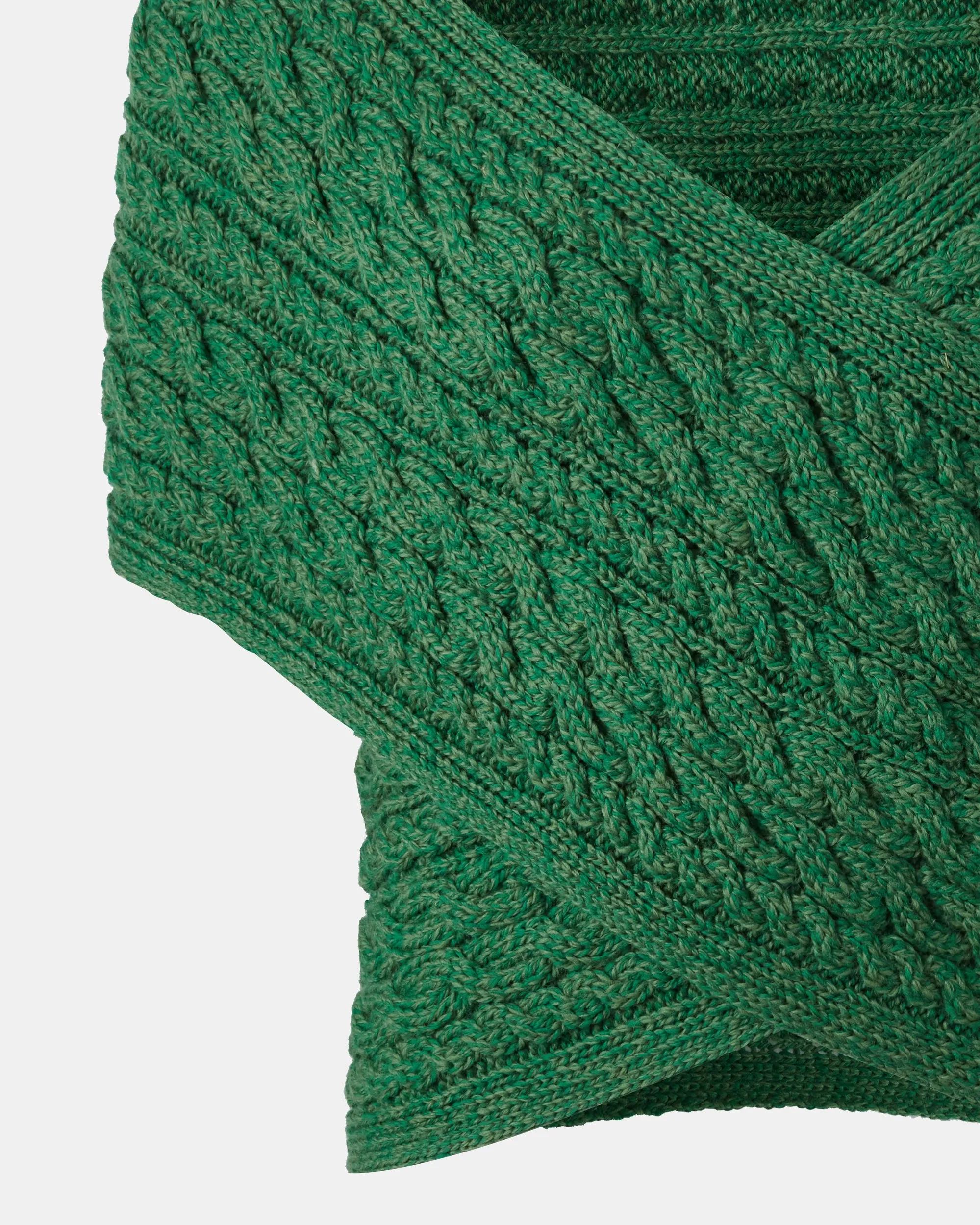 Aran Crossover Wrap | Green