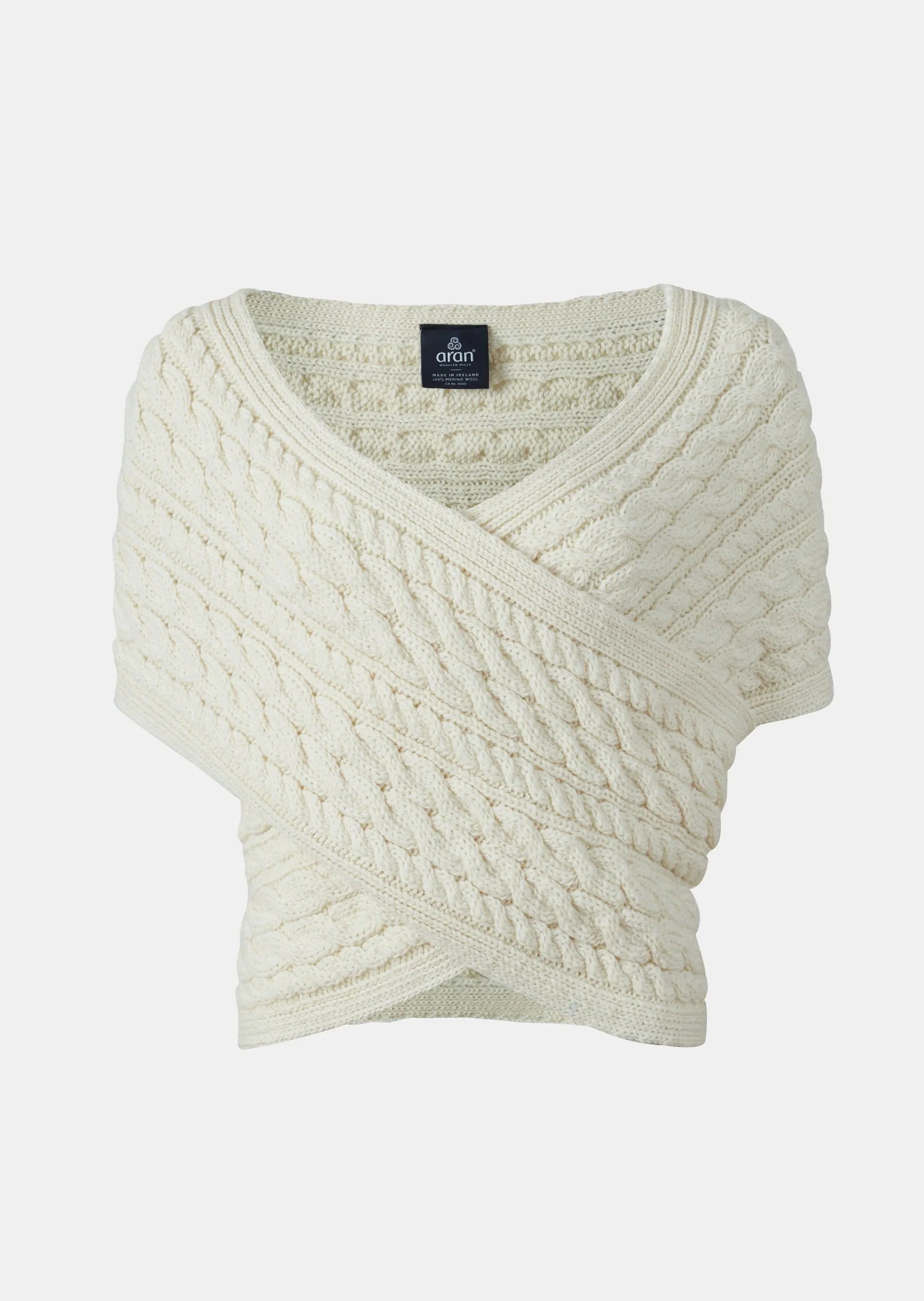 Aran Crossover Wrap | Natural