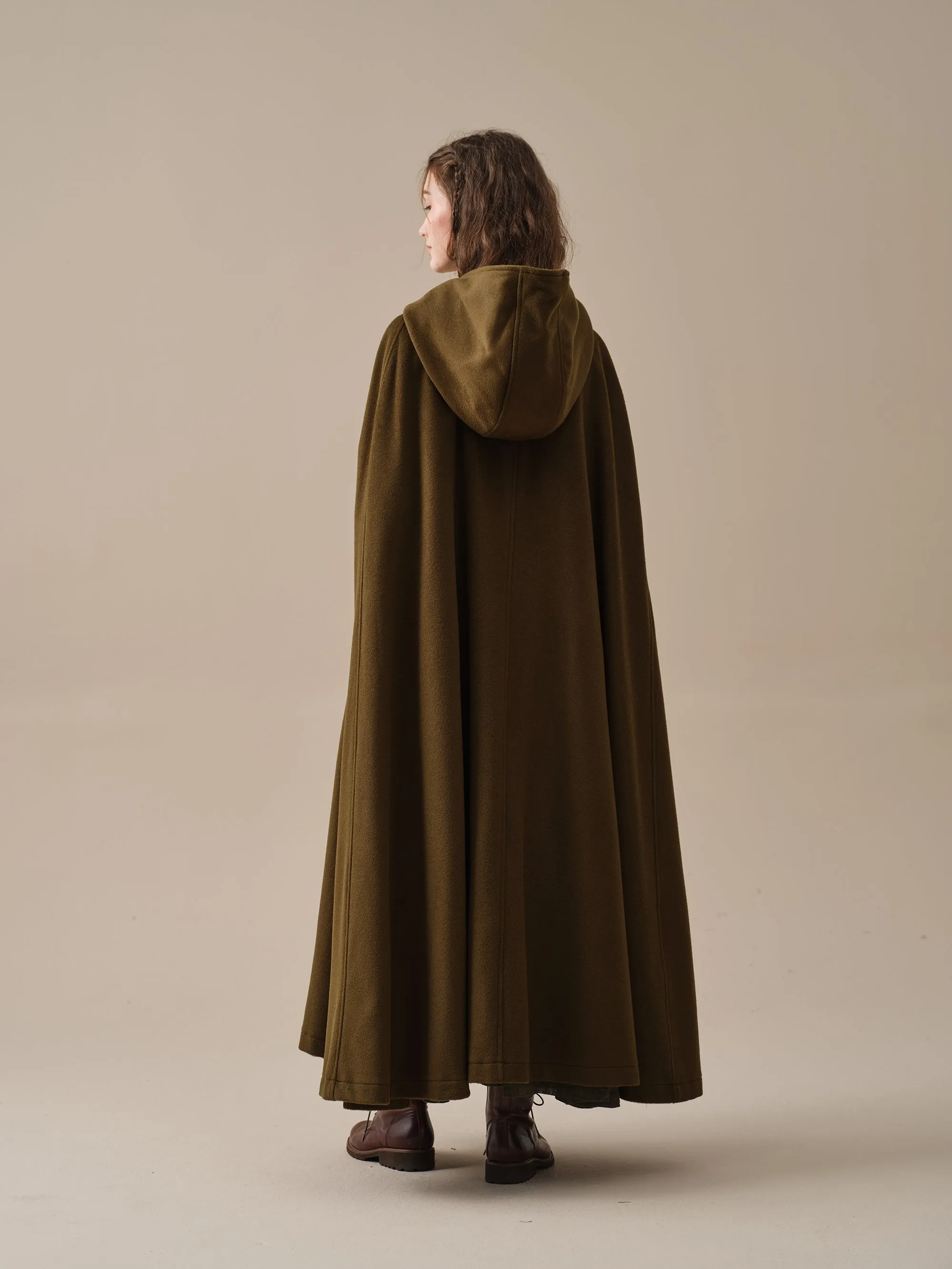 ARIEL 14 | HOODED WOOL CLOAK COAT