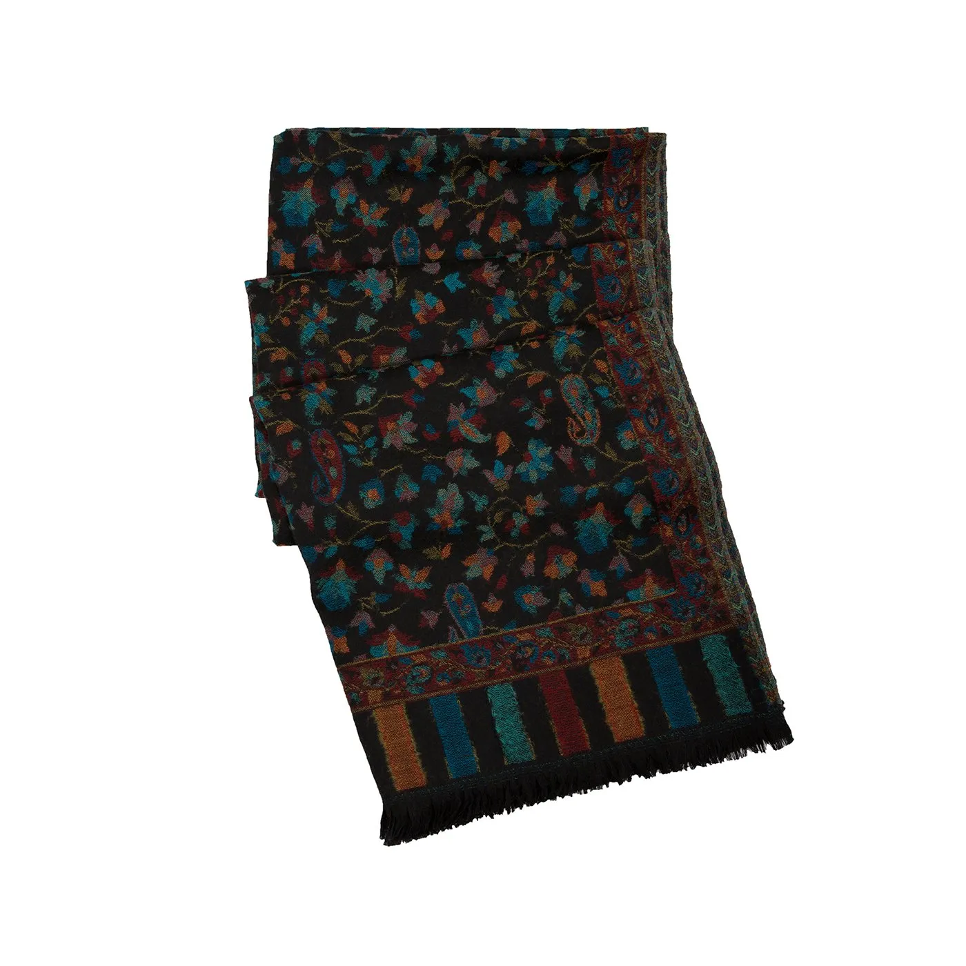 Atif Black Woolen Lohi Shawl