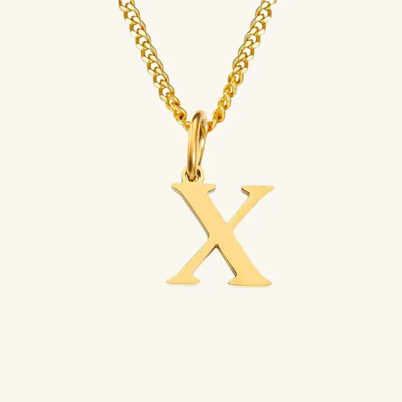 Azalea Single Letter Necklace