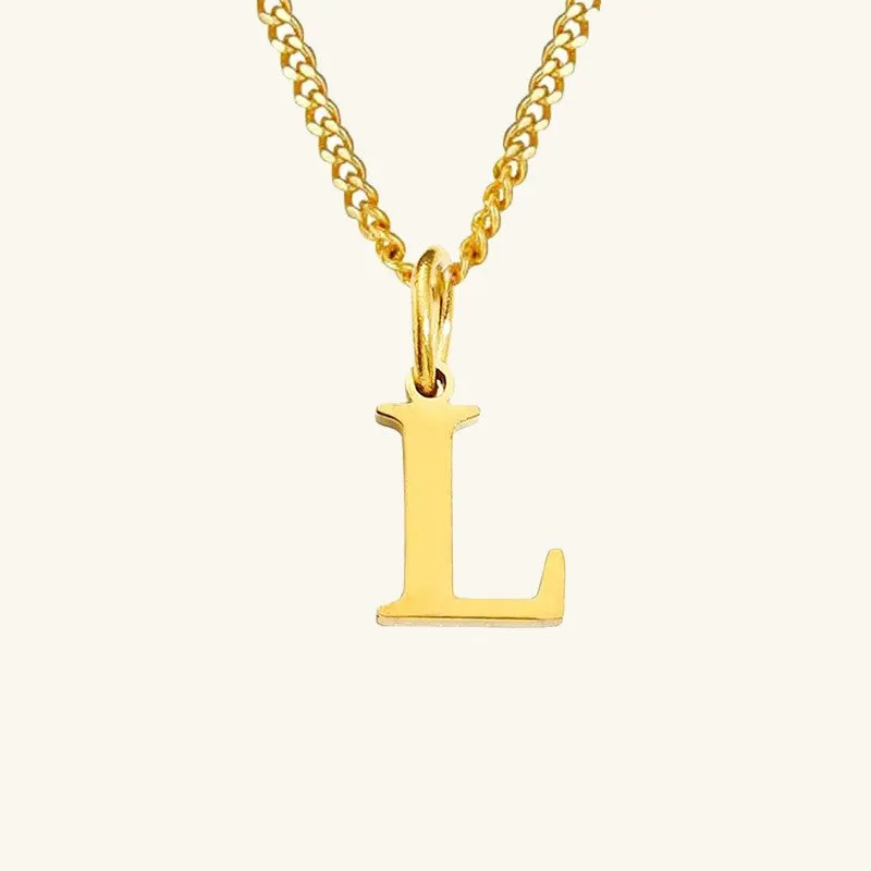 Azalea Single Letter Necklace