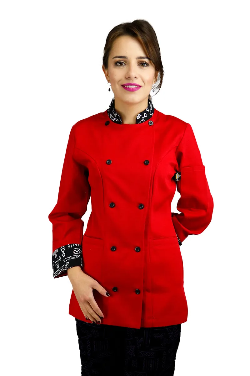 Aztec Red Chef Coat | Women's