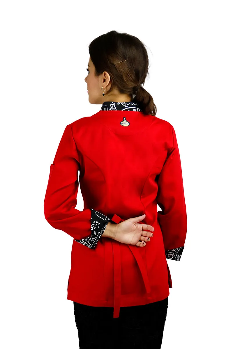 Aztec Red Chef Coat | Women's