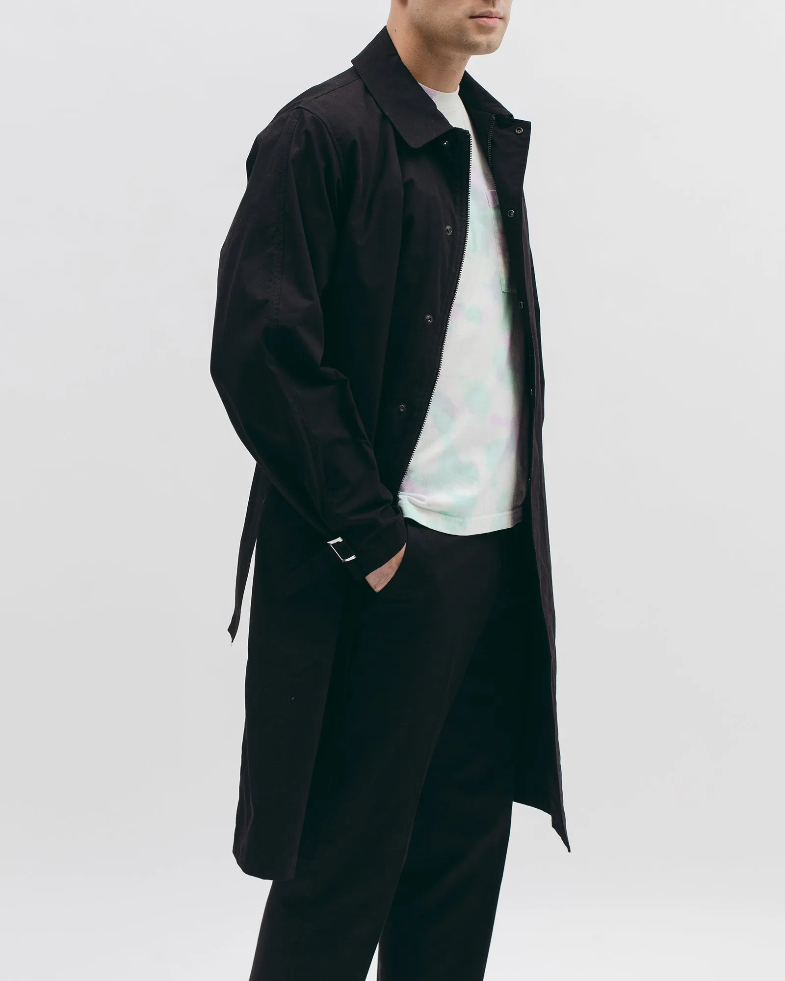 Belted Overcoat - Black