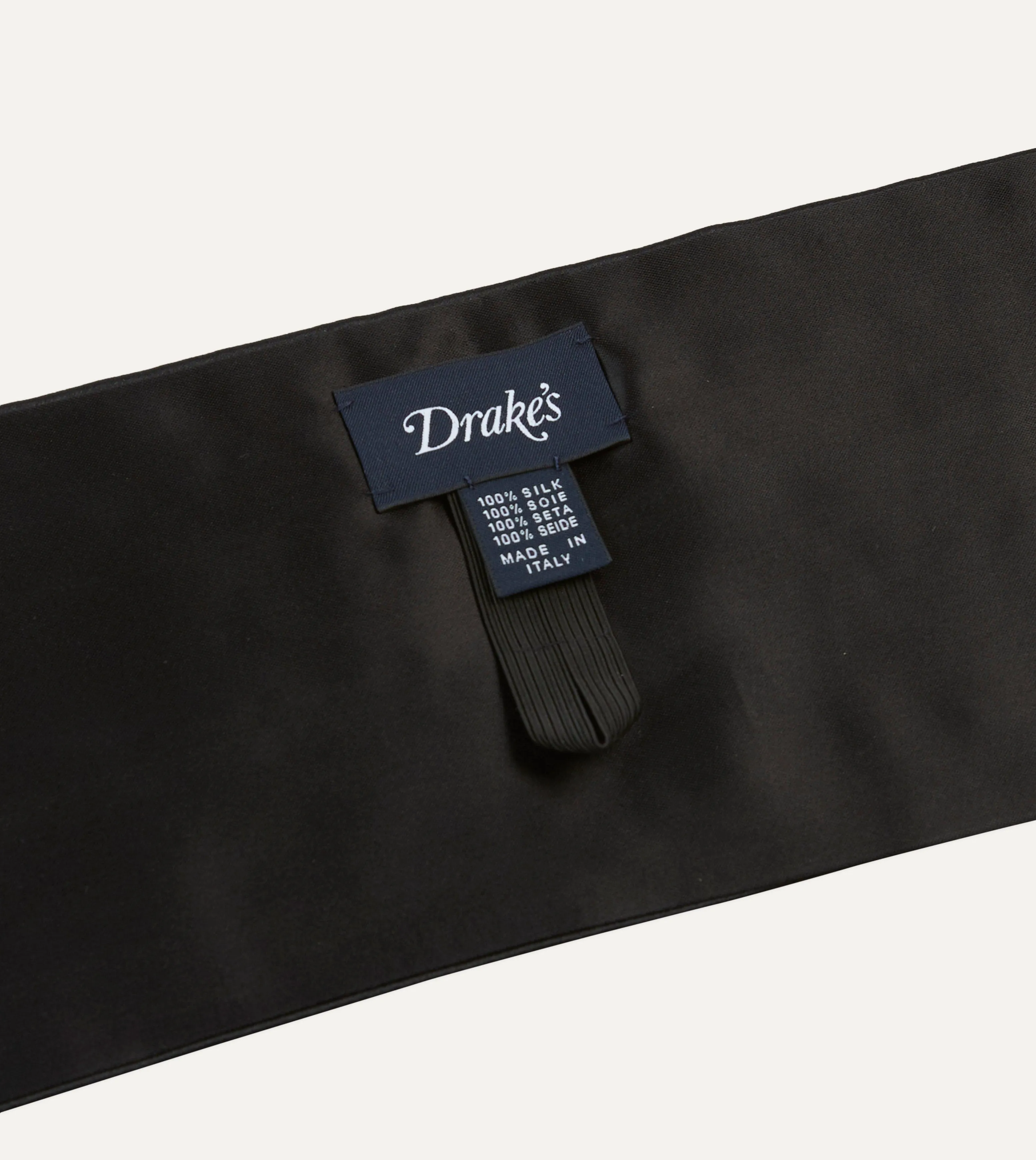 Black Silk Satin Cummerbund