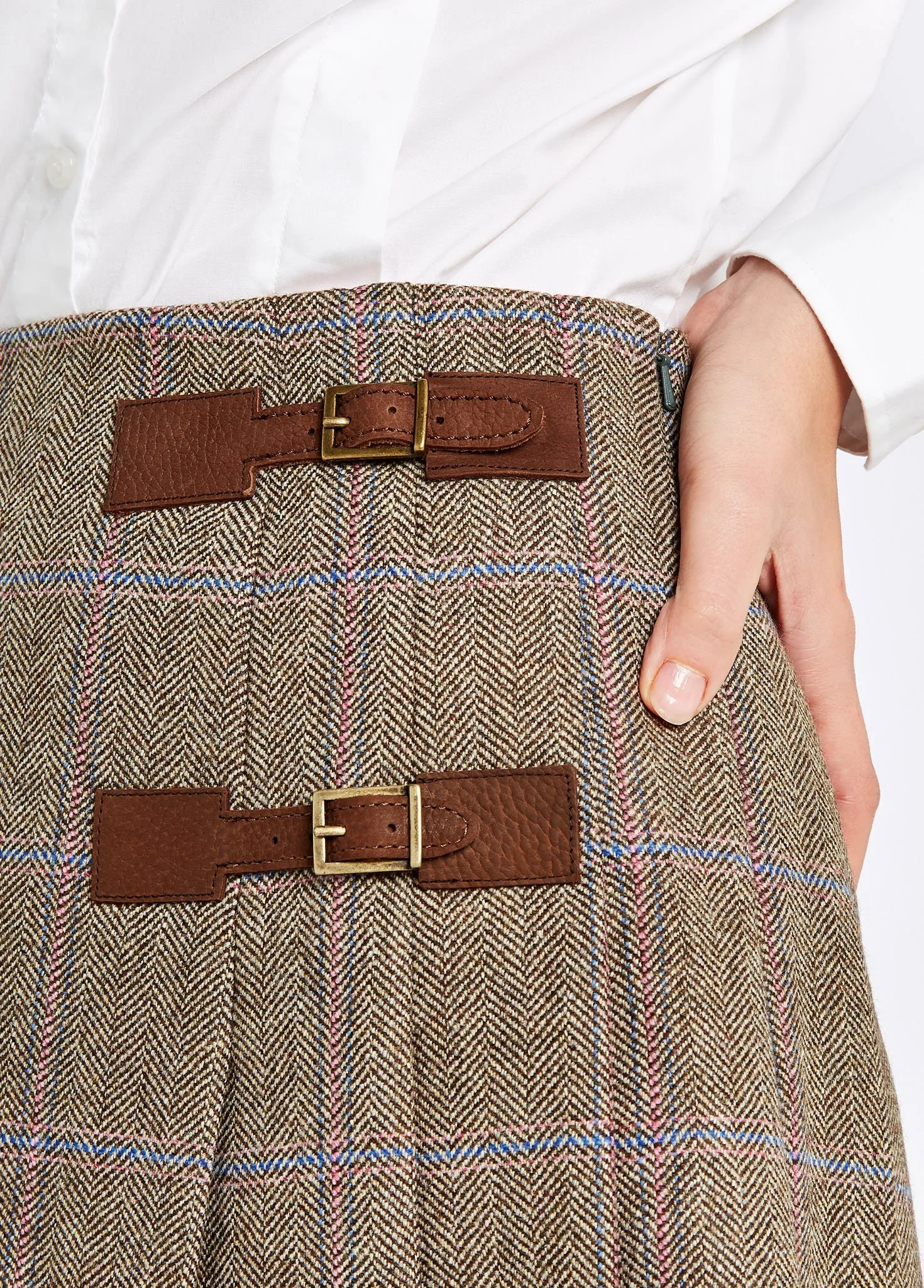 Blossom Tweed Skirt - Woodrose