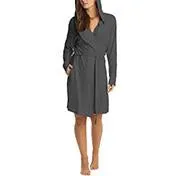 Brushed Hacci Hooded Robe