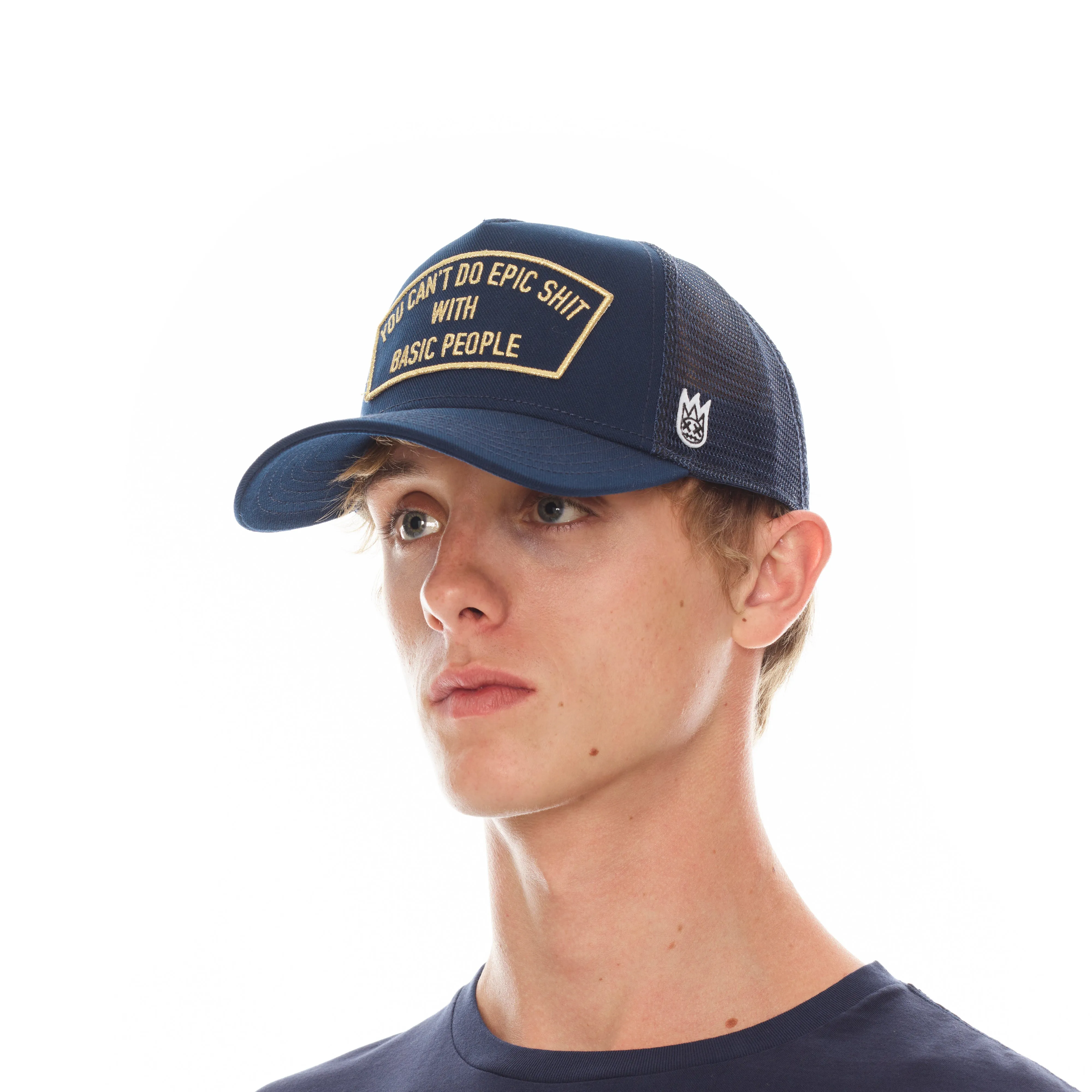 CANT DO EPIC SH*T MESH BACK TRUCKER CURVED VISOR NAVY HAT