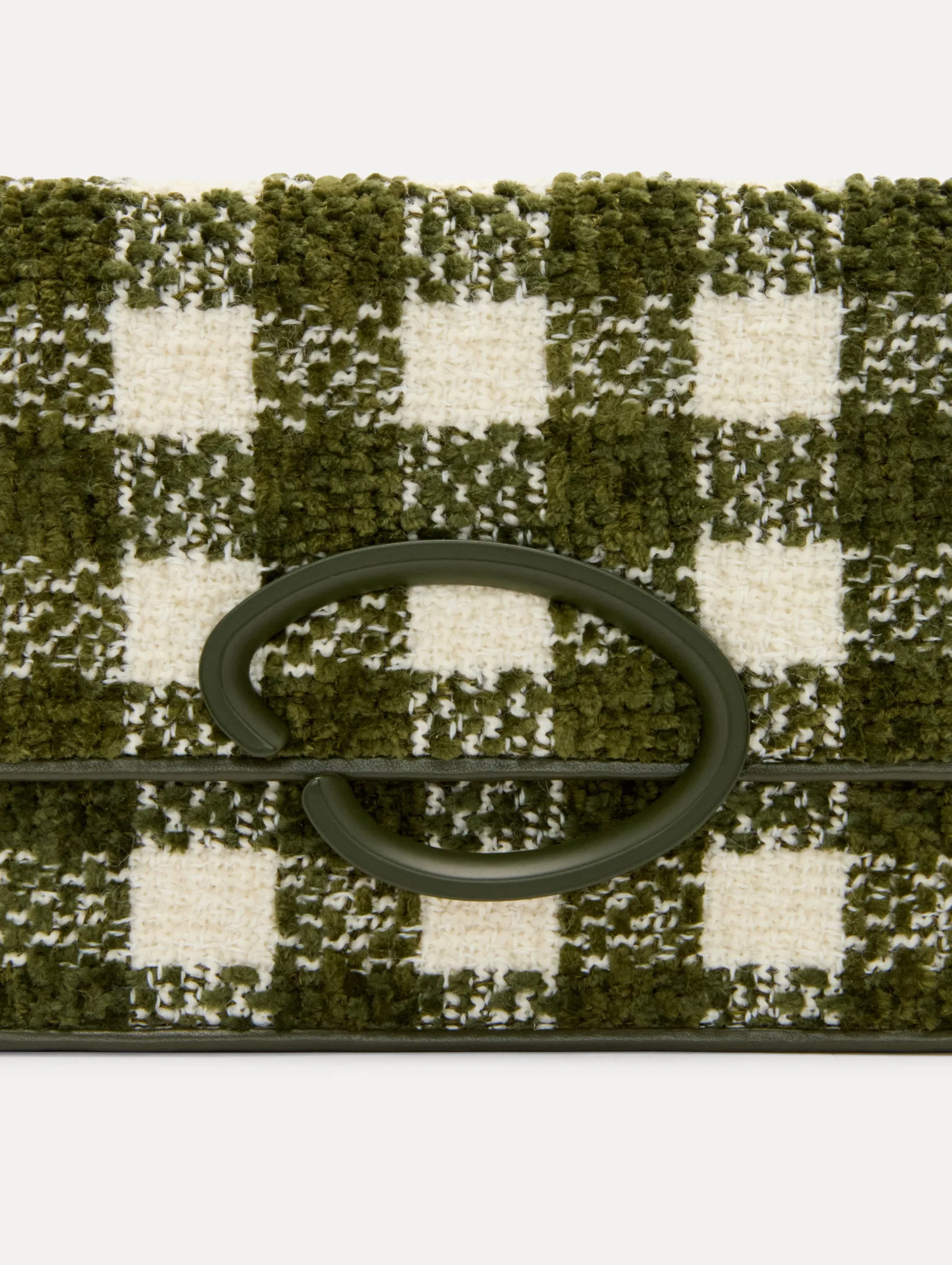 Chenille Check Tweed O Pochette