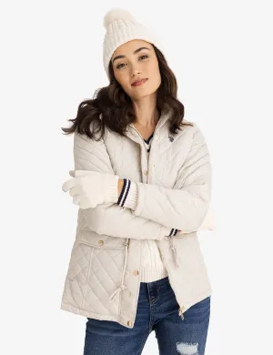 COZY QUILTED HOODED COAT