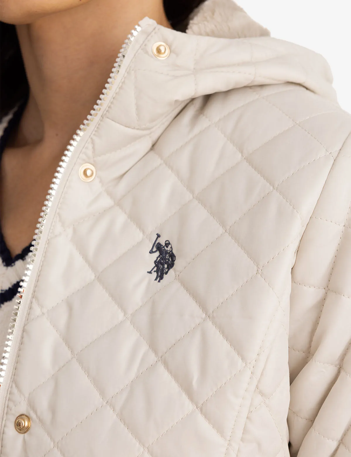 COZY QUILTED HOODED COAT