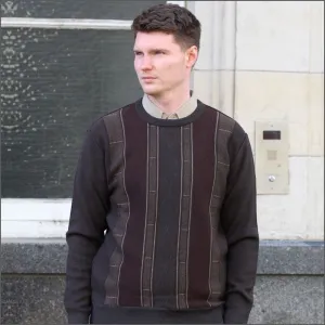 Dg's Prestige Brown Pattern Crew Neck^