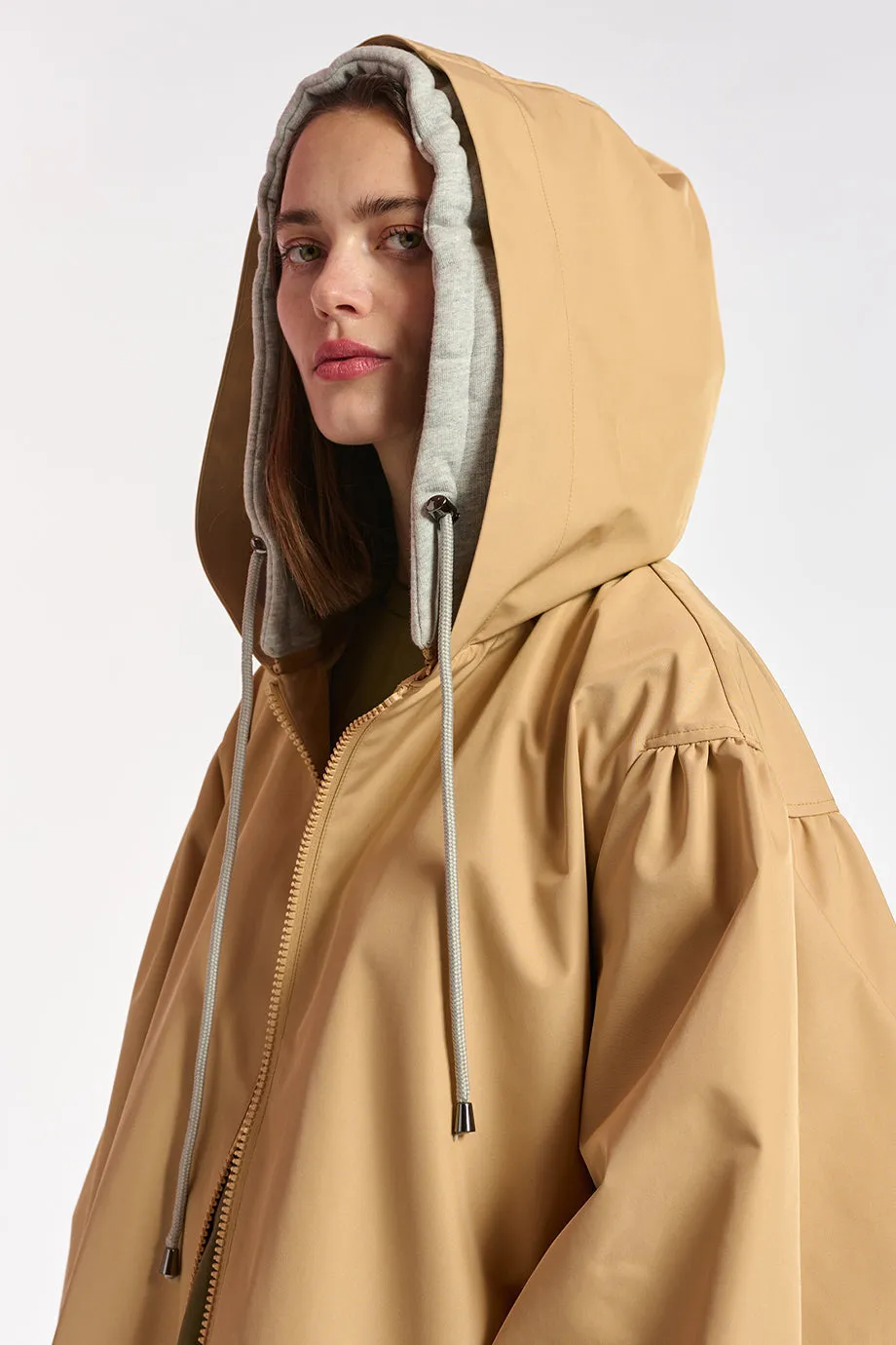 Essentiel Antwerp Broke Raincoat - Sand