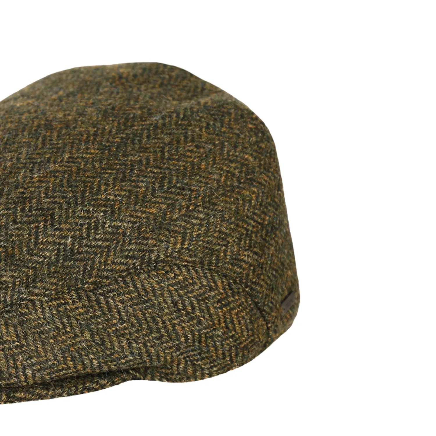 Flat Cap, Green Herringbone