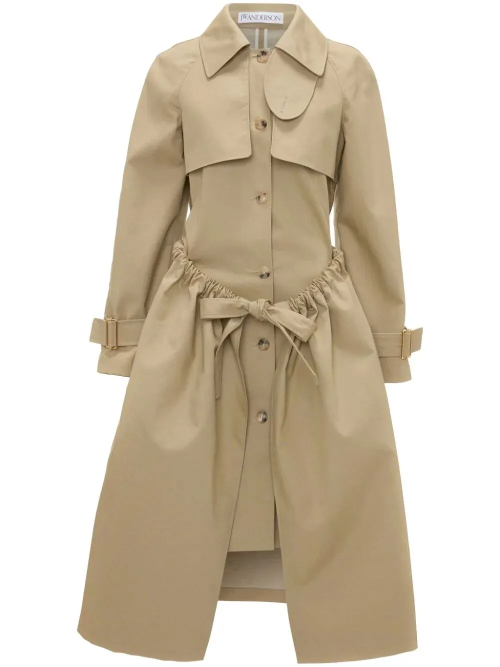 GATHERED WAIST TRENCH COAT