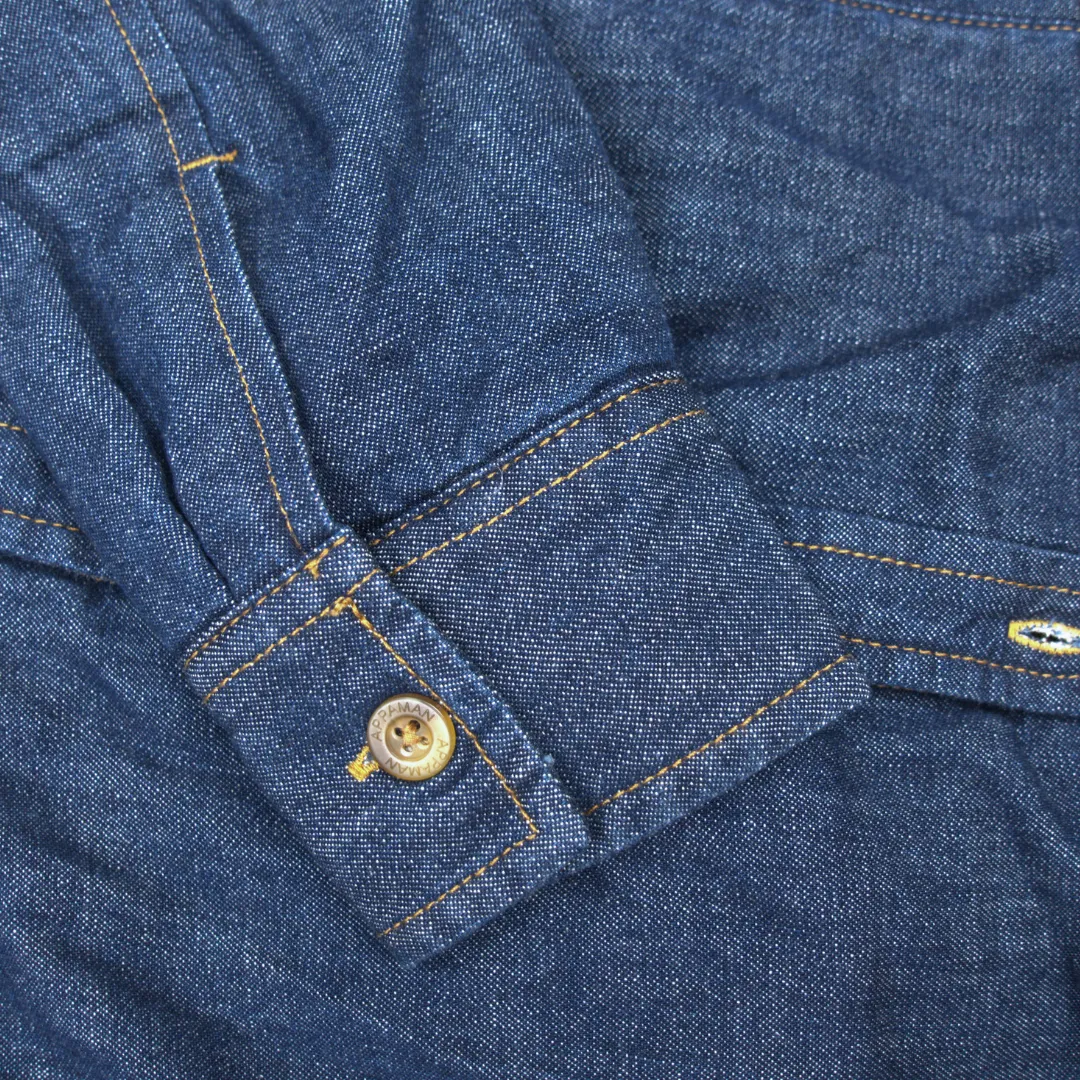 Glen Hooded Shirt | Denim Blue