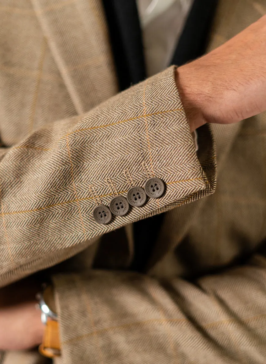 Glen Plaid Checks Worsted Tweed, Wool Rich, Classic Blazer