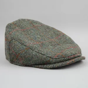 Harris Tweed Flat Cap in green check