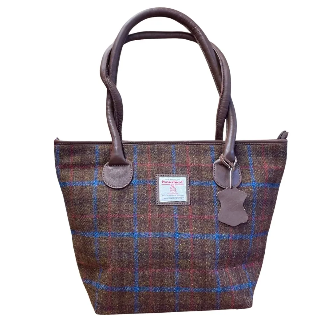 Harris Tweed Tote Bag - Brown Check