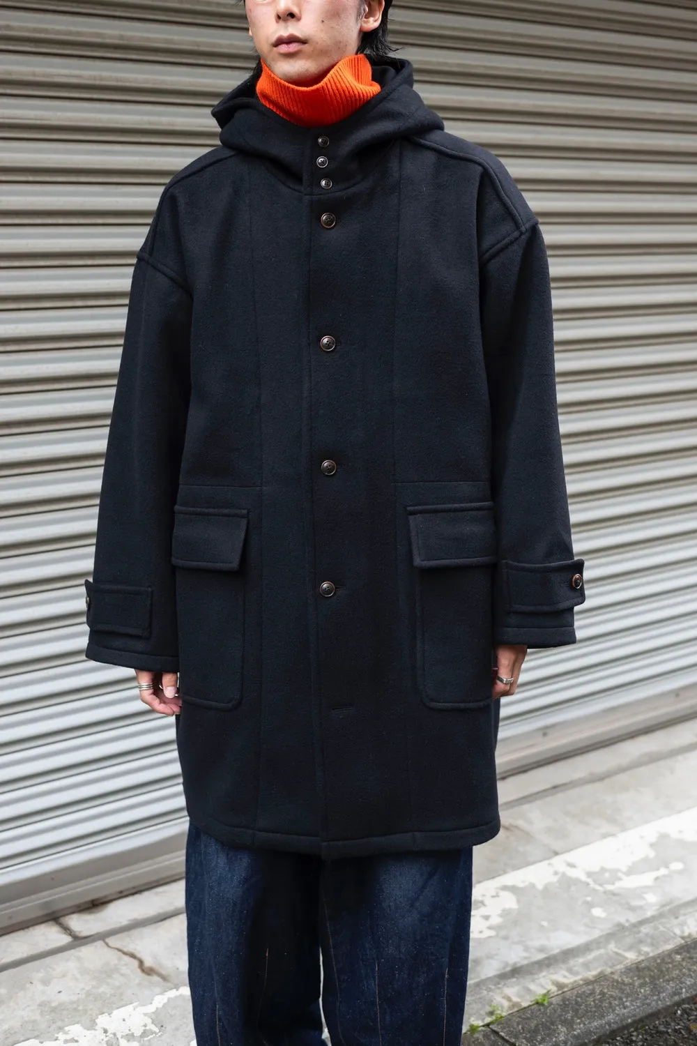 HOODED DUFFLE COAT