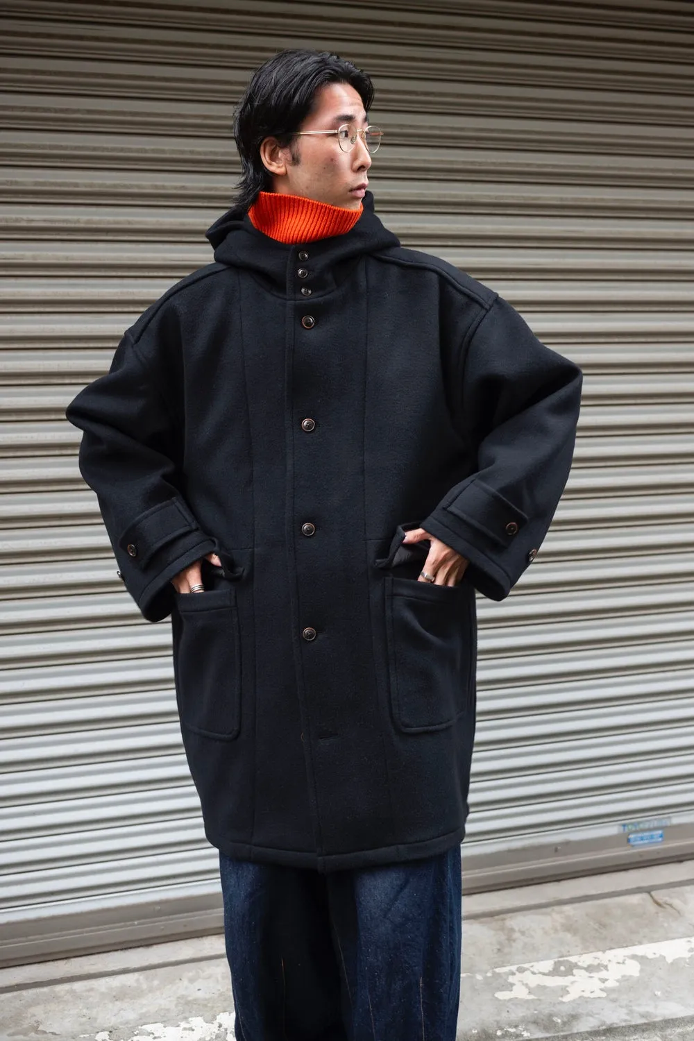 HOODED DUFFLE COAT