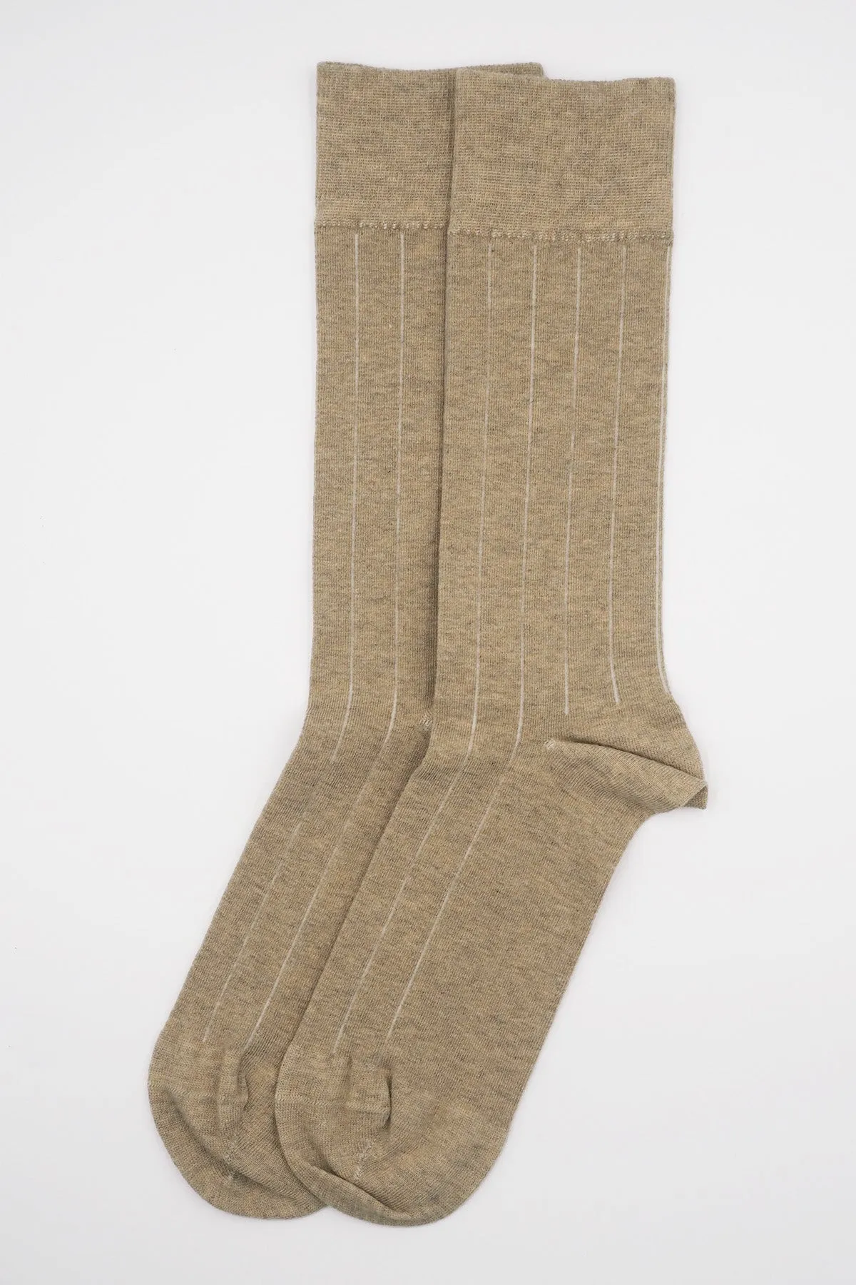 Indulgent Cashmere Men's Socks - Beige