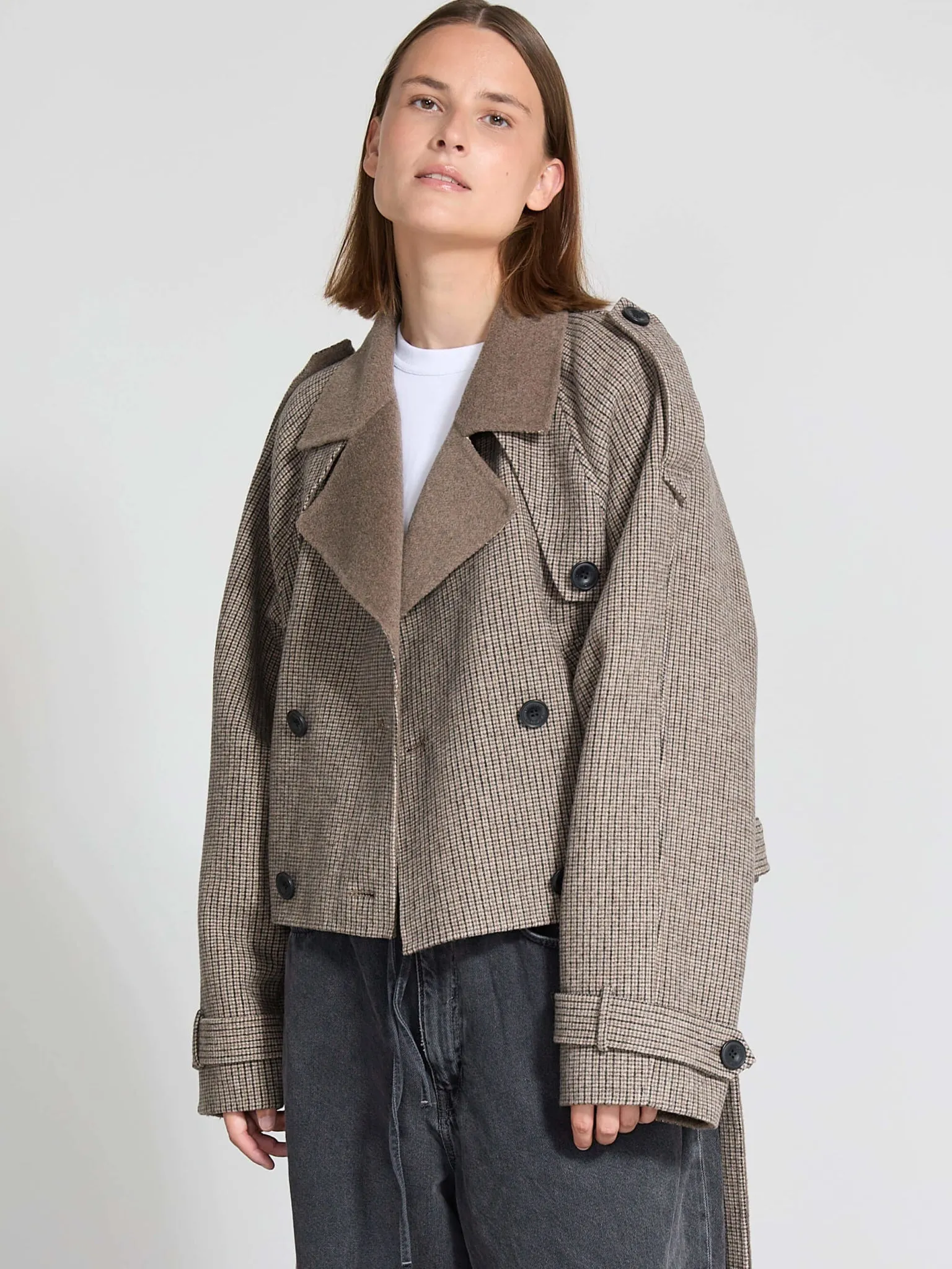 JOHN JACKET CHECKED - BEIGE