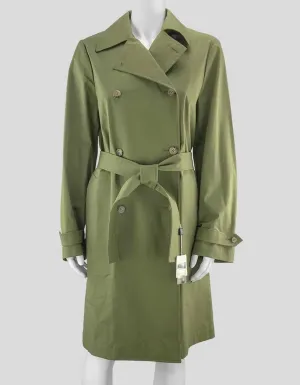 Kors Michael Kors Double Breasted Dark Green Long Trench Coat - 10 US