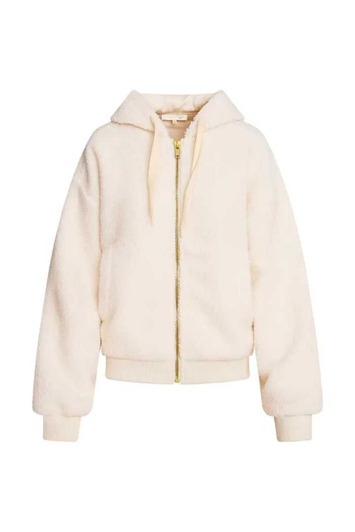 LoveShackFancy Women's Taka Full-Zip Fleece Jacket - Cream