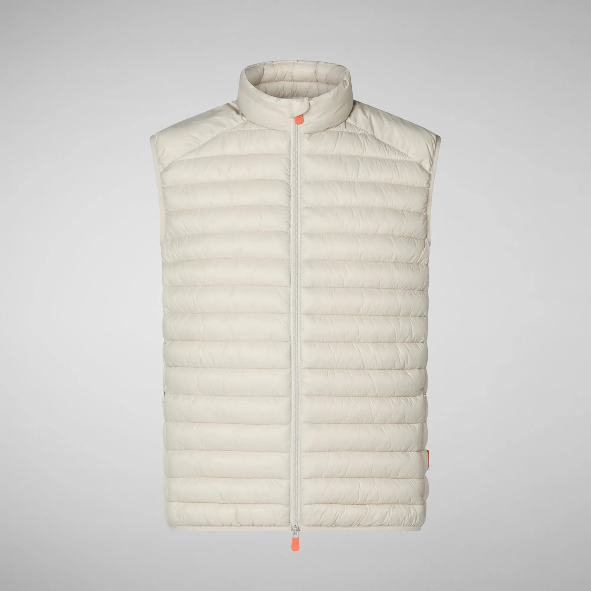 Man's quilted gilet Adam in rainy beige