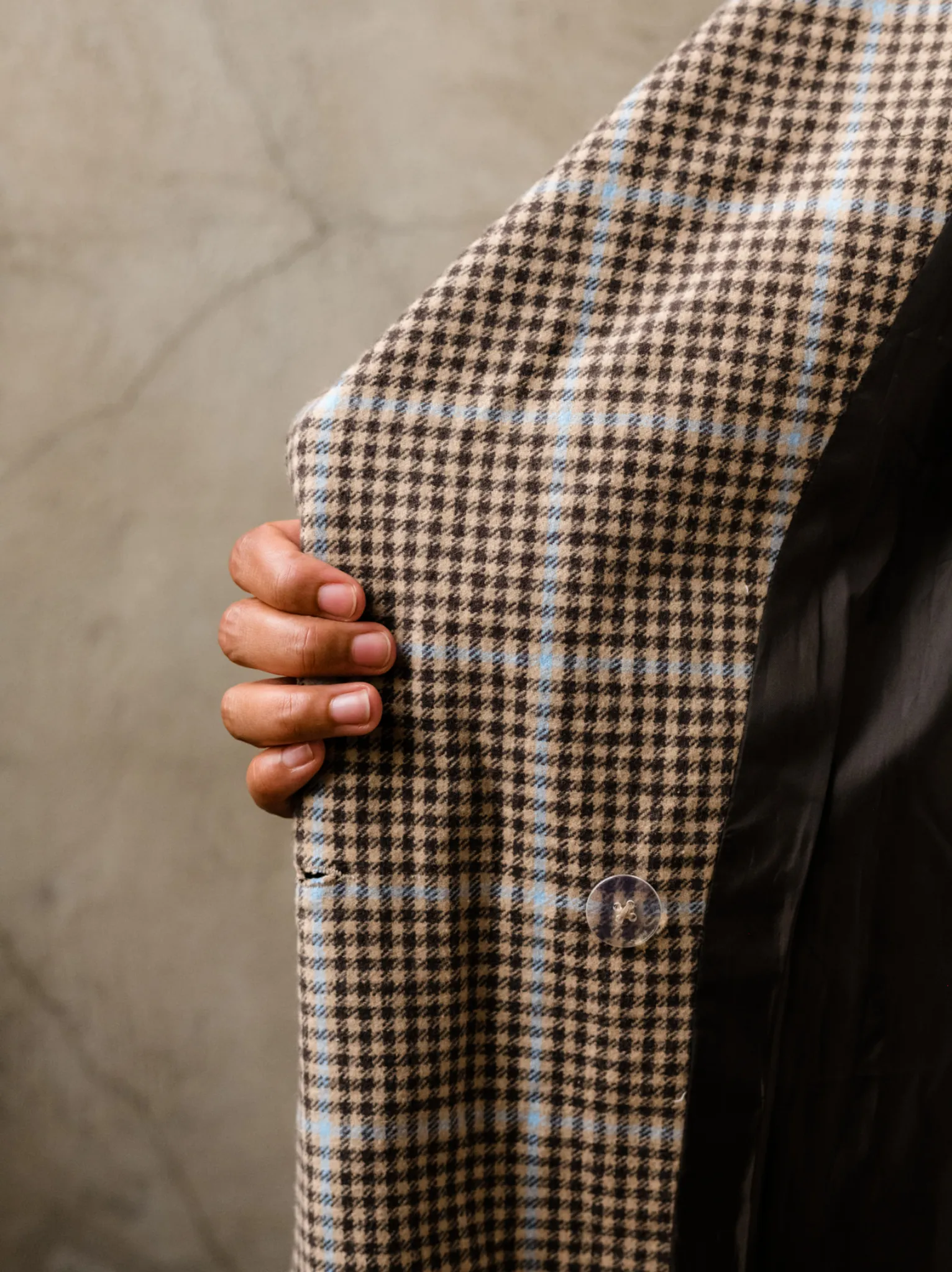 Marie Brushed Plaid Overcoat