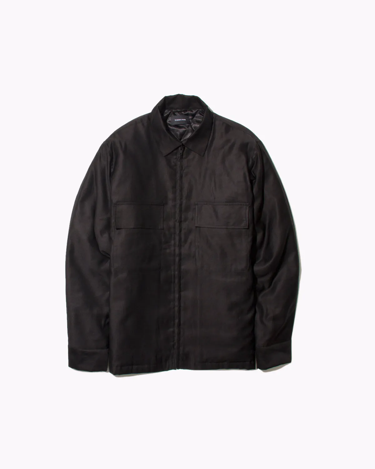 Quilted Moleskin LS Shirt - Black