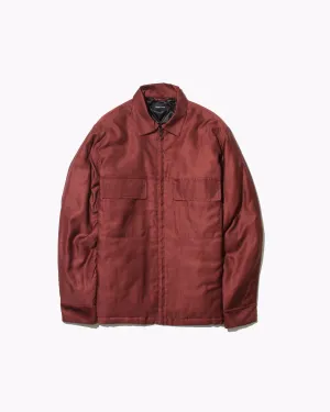 Quilted Moleskin LS Shirt - Burgundy