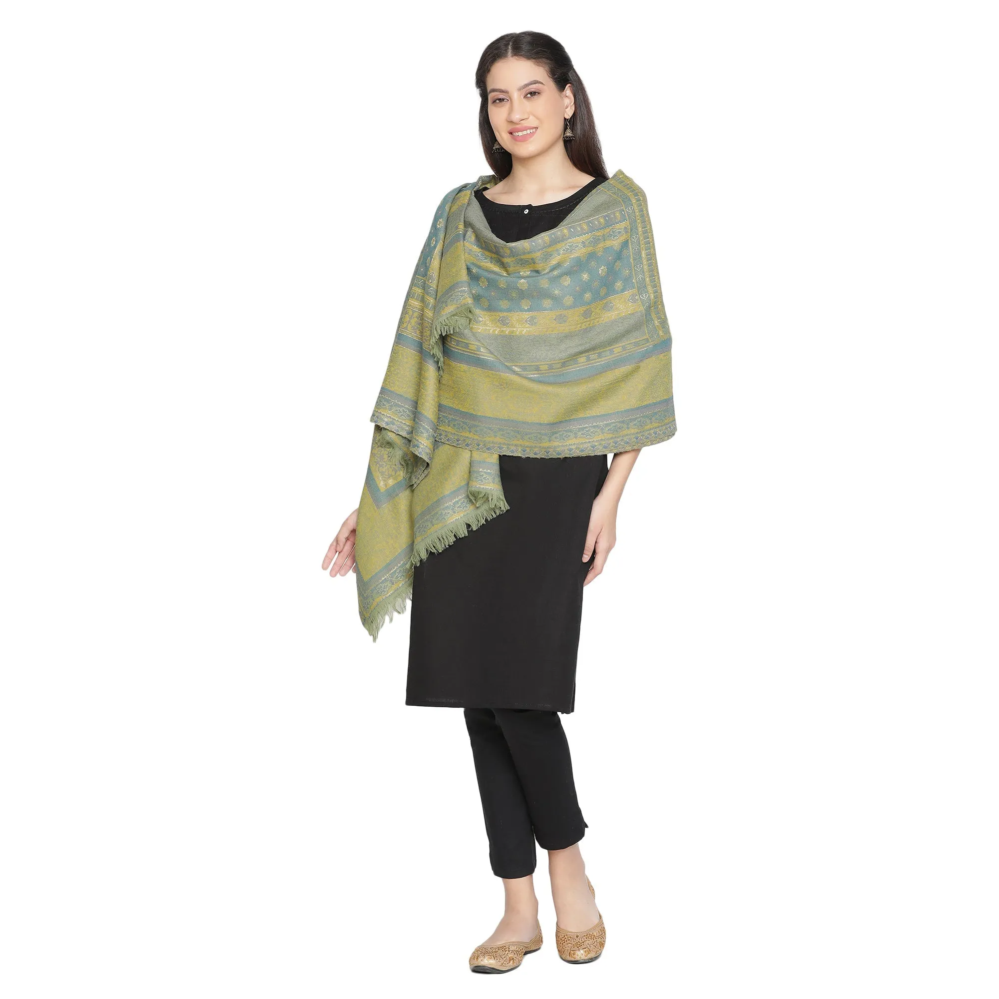 Regal Woolen Woven Design Shawl