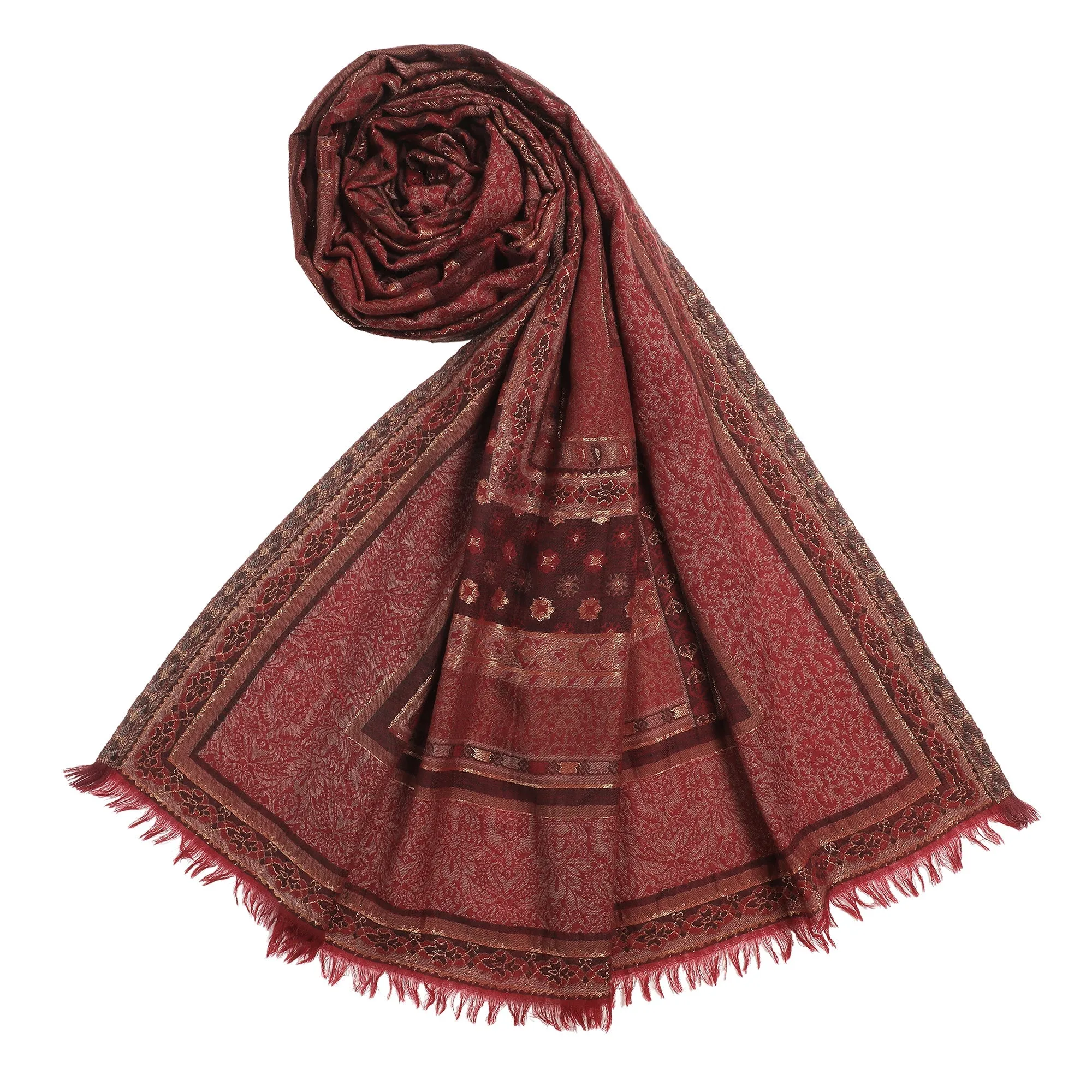 Regal Woolen Woven Design Shawl