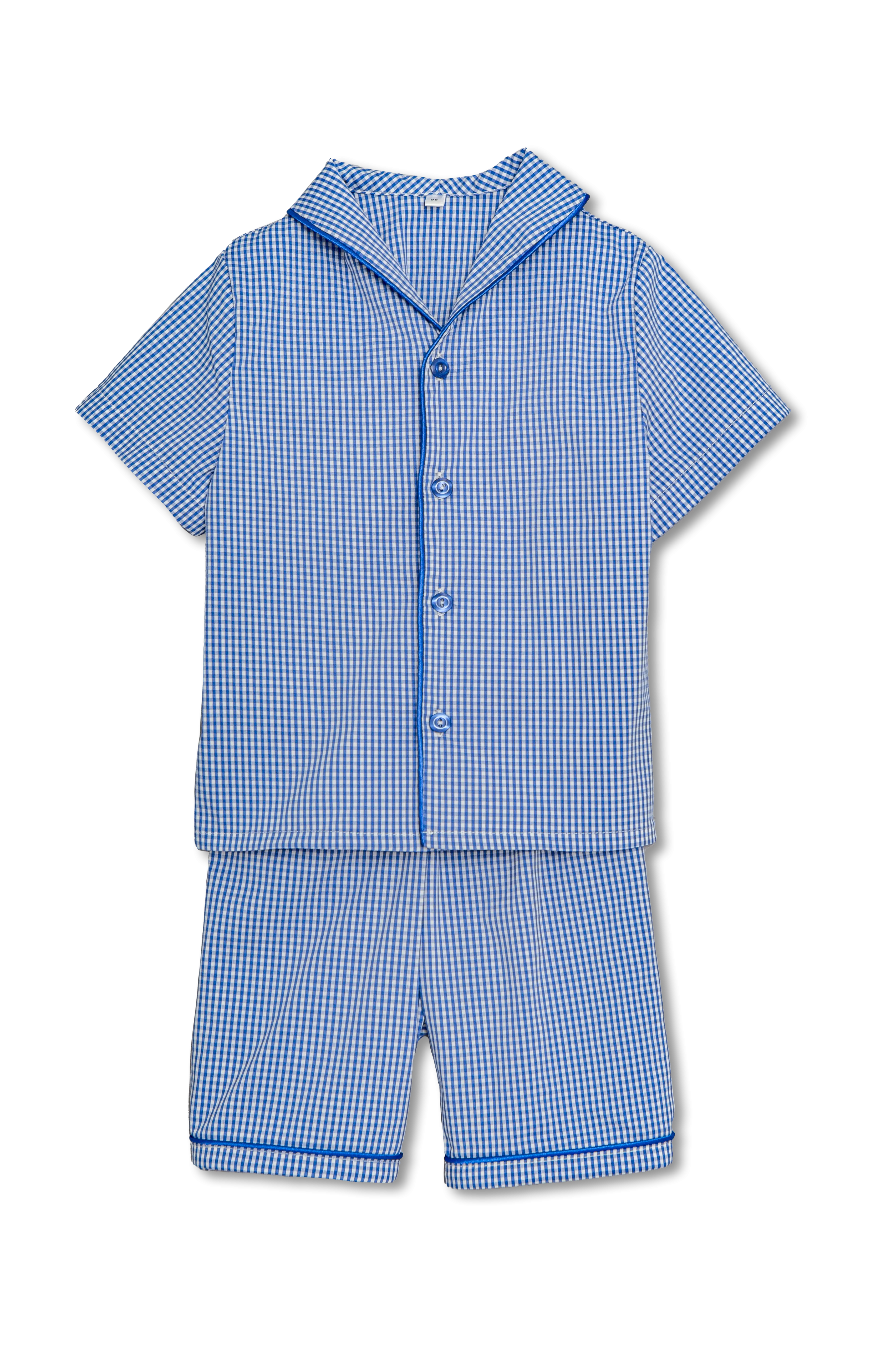 SAMUEL - BOYS' PYJAMA SET ROYAL BLUE CHECKS