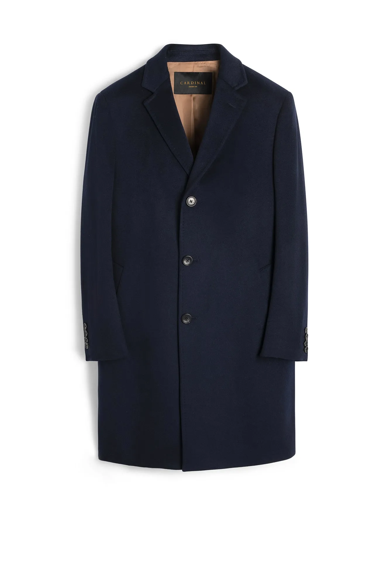 ST-PIERRE NAVY CASHMERE OVERCOAT