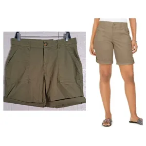 Style & Co Roll Cuff Bermuda Shorts Dry Grass