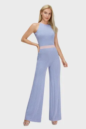 Two-Tone Wool Blend Jumpsuit