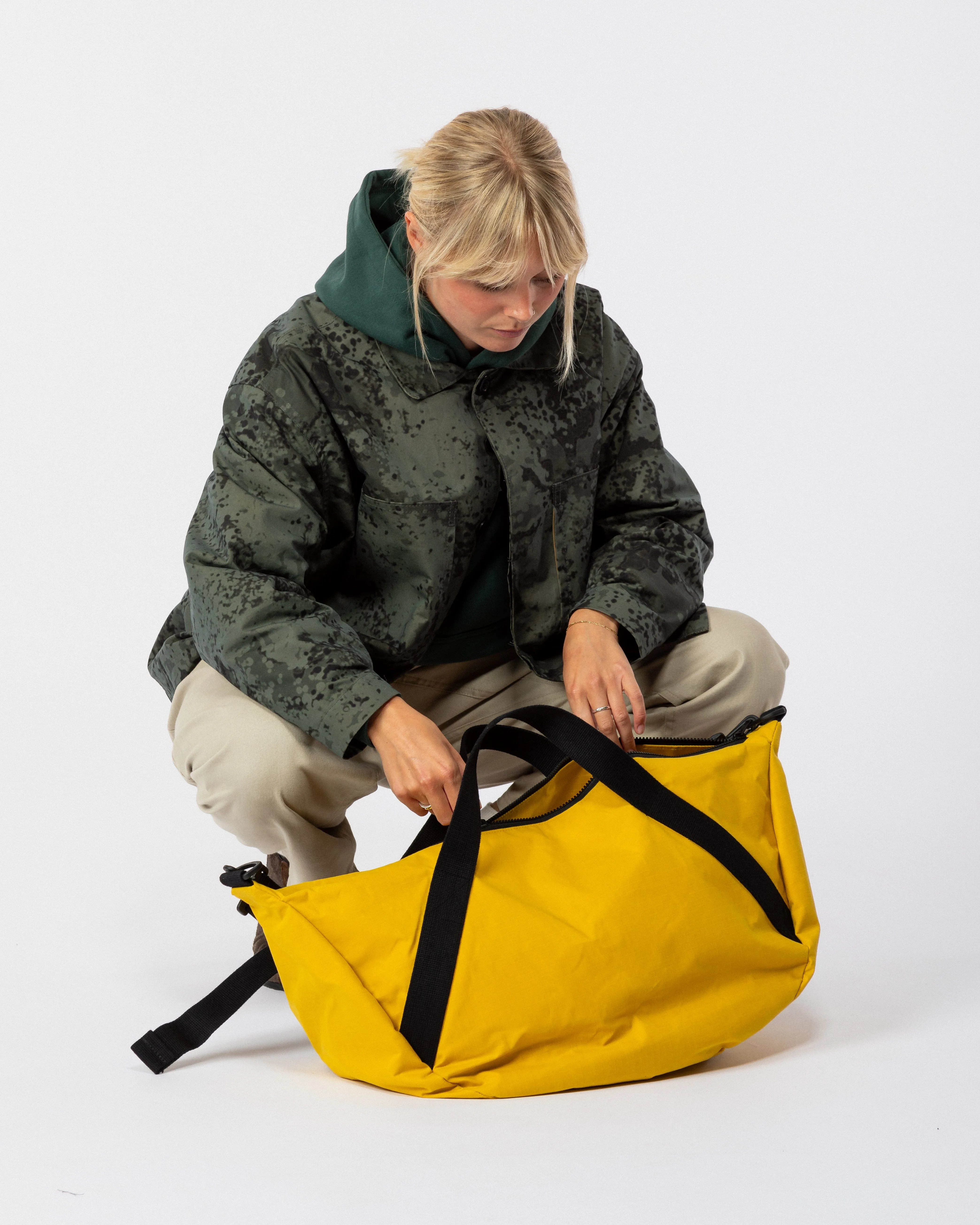 Water Resistant Duffle Bag - Yellow