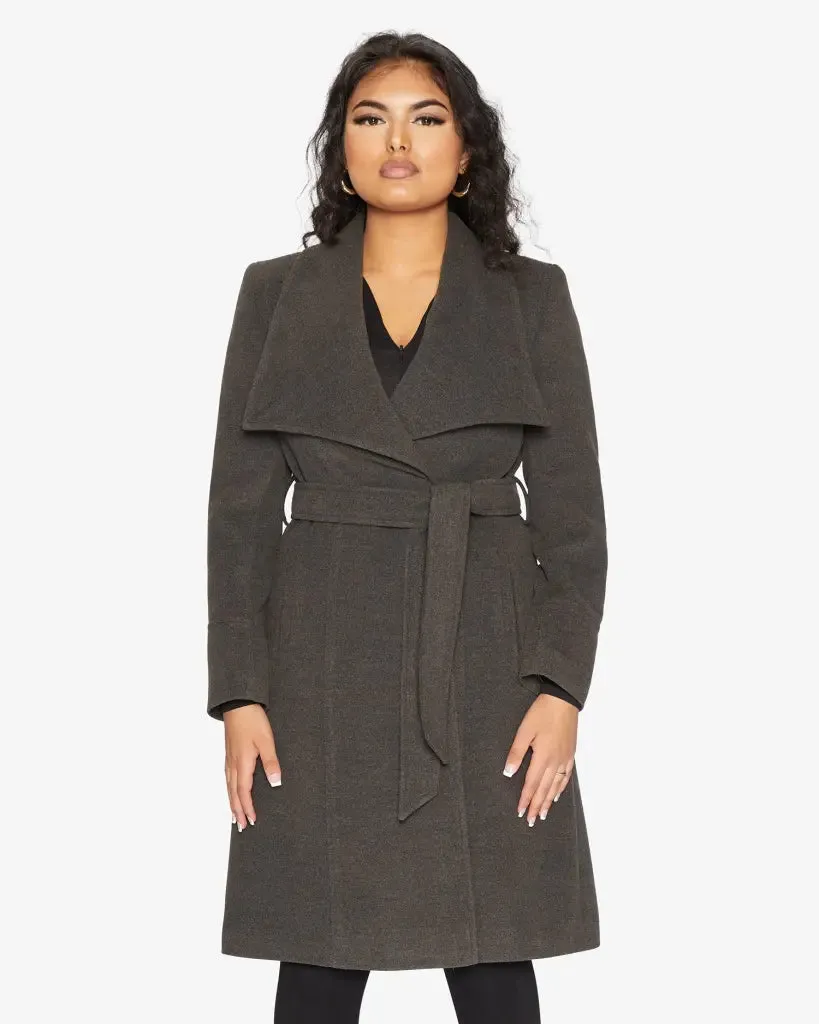 Waterfall Lapel Double Breasted Duster Coat