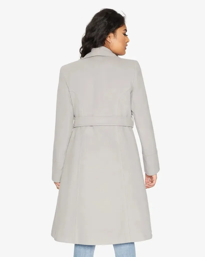 Waterfall Lapel Double Breasted Duster Coat